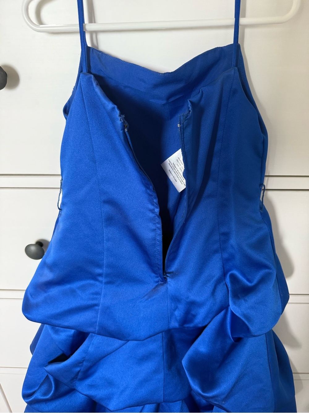 David's Bridal Royal Blue Ruffle Tiered Formal Dress - Girls - Picture 3 of 4
